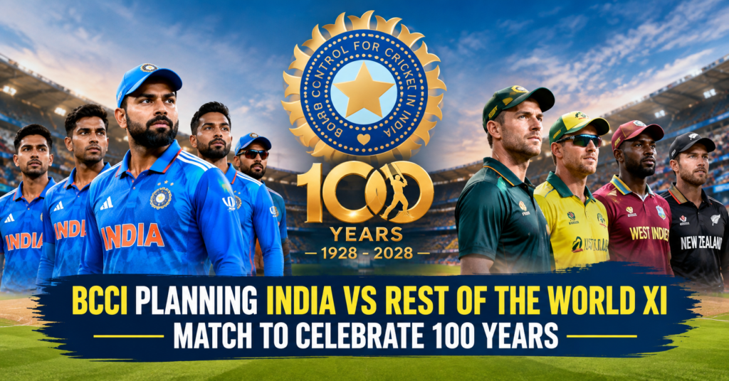 BCCI Planning India Vs Rest Of The World XI Match To Celebrate 100 Years
