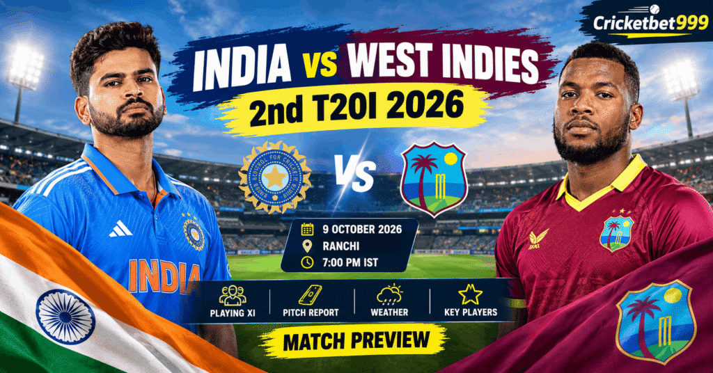 India vs West Indies 2nd T20I 2026: Match Preview, Playing XI, Pitch Report, Weather & Key Players