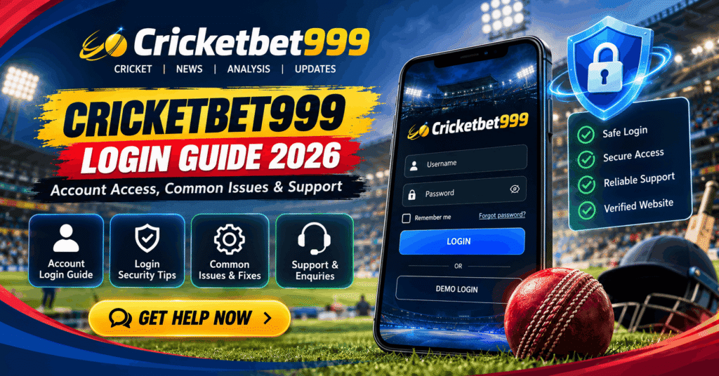 Cricketbet999 Login Guide 2026: Account Access, Common Issues & Support