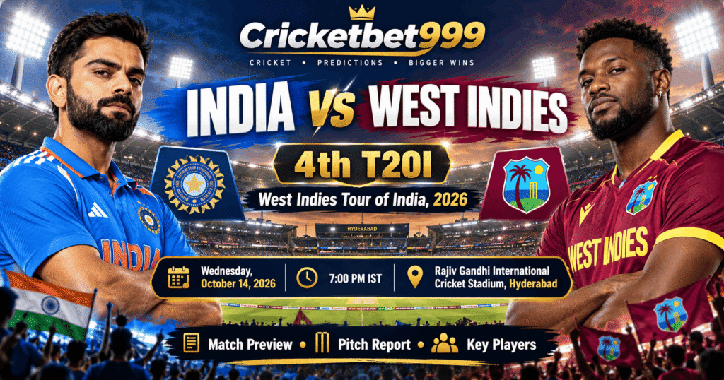 India vs West Indies 4th T20I 2026: Match Preview, Pitch Report, Key Players & Latest Updates